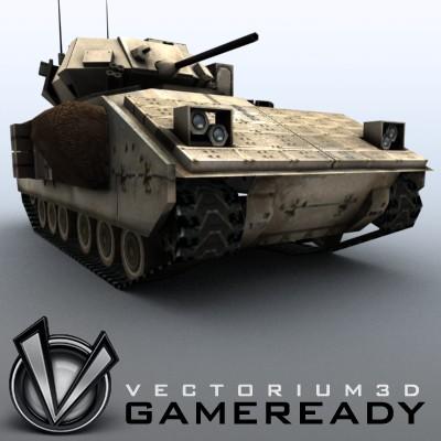 3D Model of Low poly Bradley M2A2 - 3D Render 4